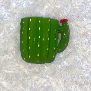 Cactus Mug With Pink Flower